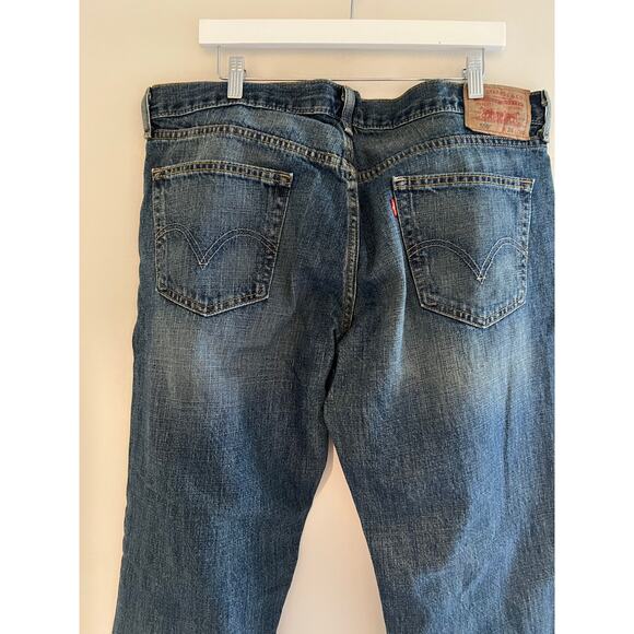 Vintage Levi’s 559 Made in Mexico Relaxed Straight Jeans Dark Blue Size 36X30 JJ - Picture 10 of 11